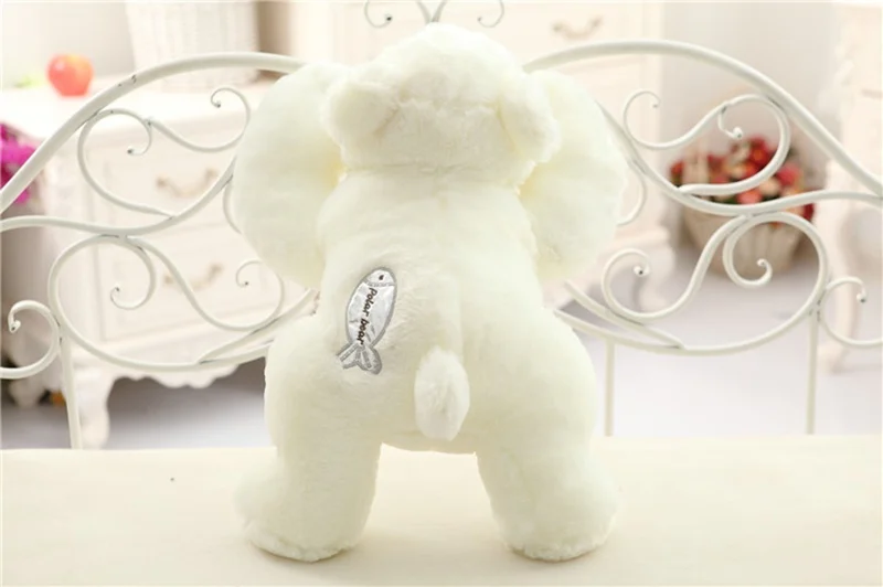 1 unid 40 cm Kawaii felpa del oso Polar de peluche bebé para niños juguetes para niñas regalo de Navidad de cumpleaños Peluches animales de peluche de juguete nieve Oso Blanco