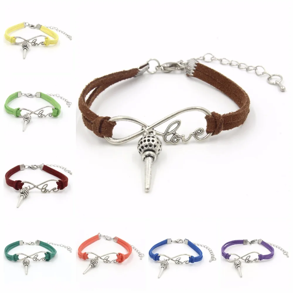 

golf ball Charm Infinity Love Bracelets Trendy Sports Bracelets golf Fans Gift Jewelry Drop Shipping YN46