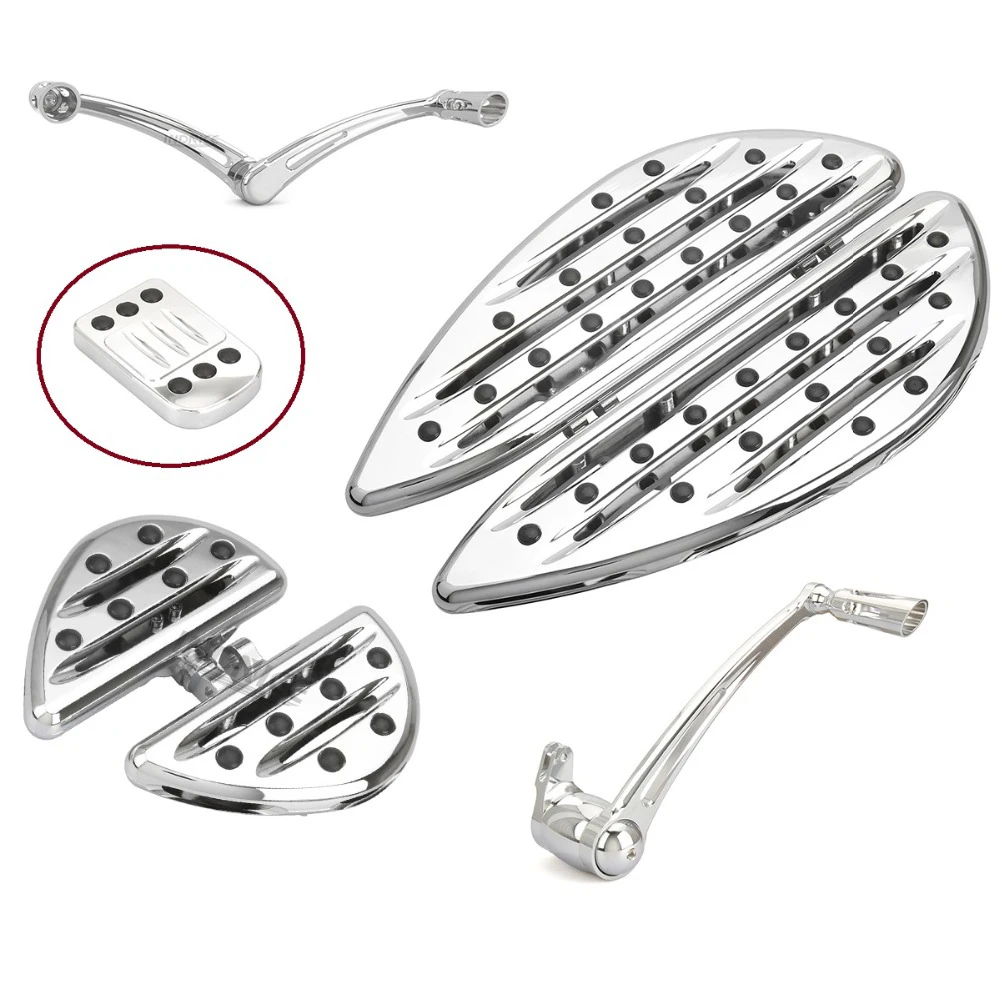 Buy Chrome For harley roadking floorboards + harley shifter Shift Lever