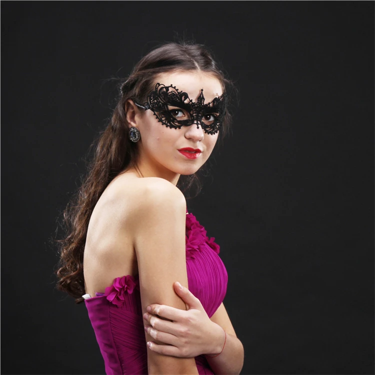 1 шт., сексуальная черная кружевная маска с вырезом, черная классная Цветочная маска для глаз для маскарада, вечерние маскарадные маски, маскарадный костюм, вечерние костюмы на Хэллоуин