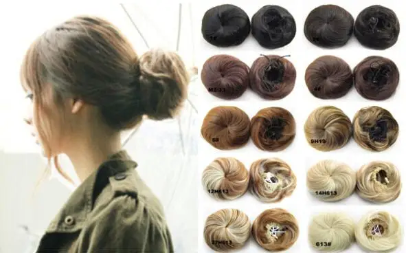 Ahomey New Arrival Wholesale Price Hair Bun Extension Clip In Buns