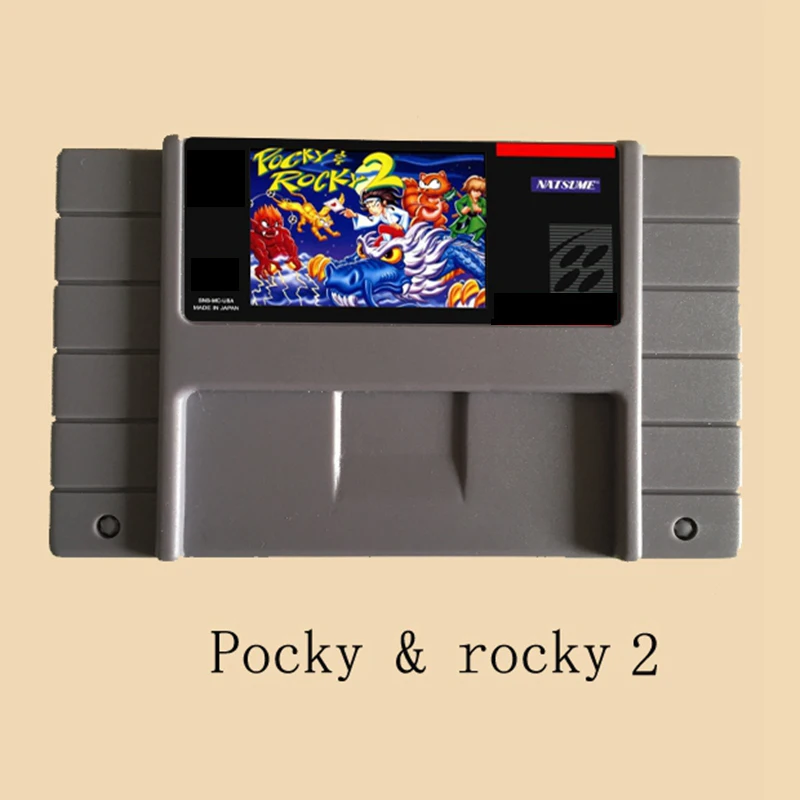 Pocky rocky 2 16 бит большой серый карточная игра для NTSC игры | Электроника