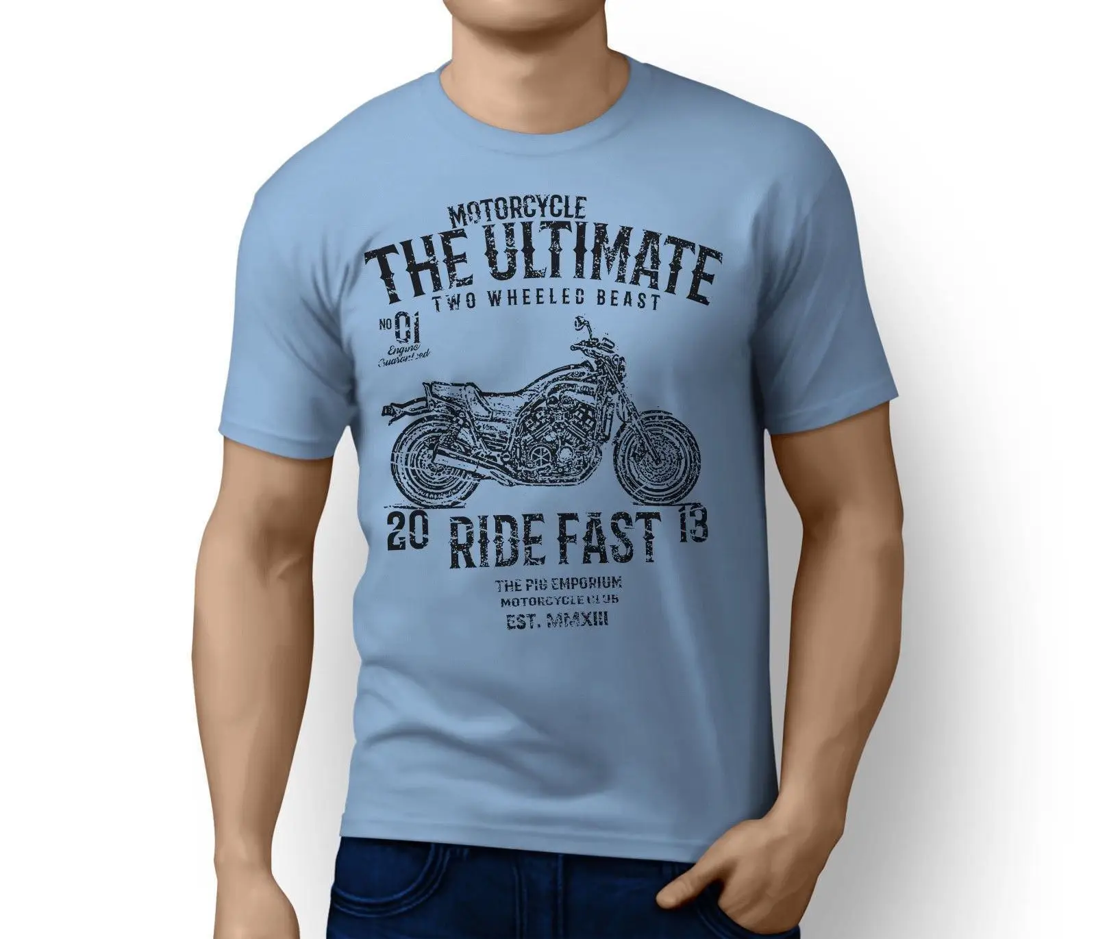 Summer T-Shirt Ultimate Japan Motorcycle VMAX 1200 Full Power Old School Inspired Art T-shi O-Neck Hipster Tshirts | Мужская одежда