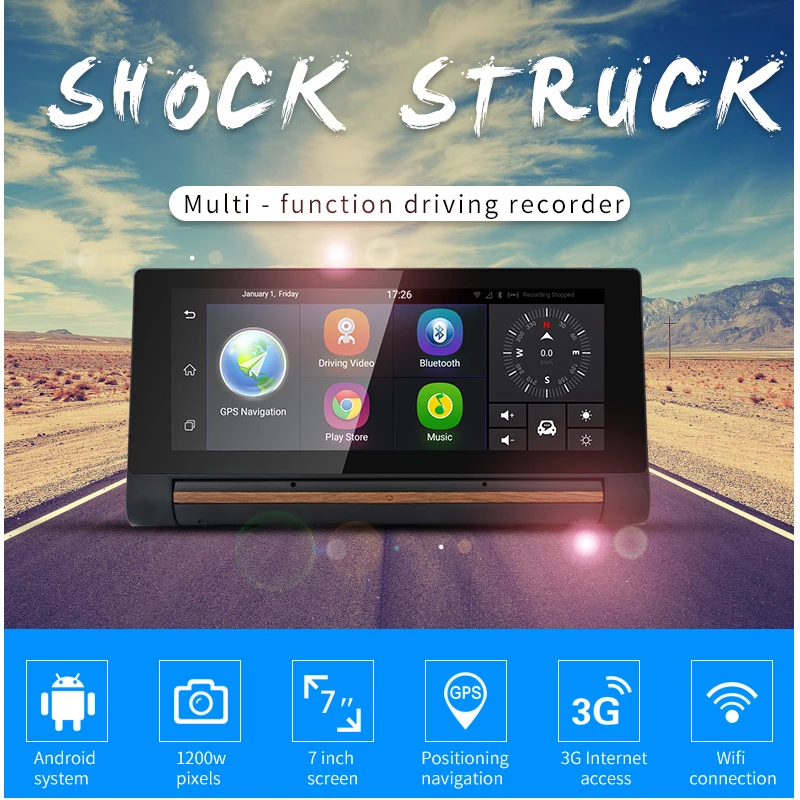 Центральная консоль 7 &quotIPS 3G Android DVR FHD 1080P автомобильная видеокамера GPS навигатор