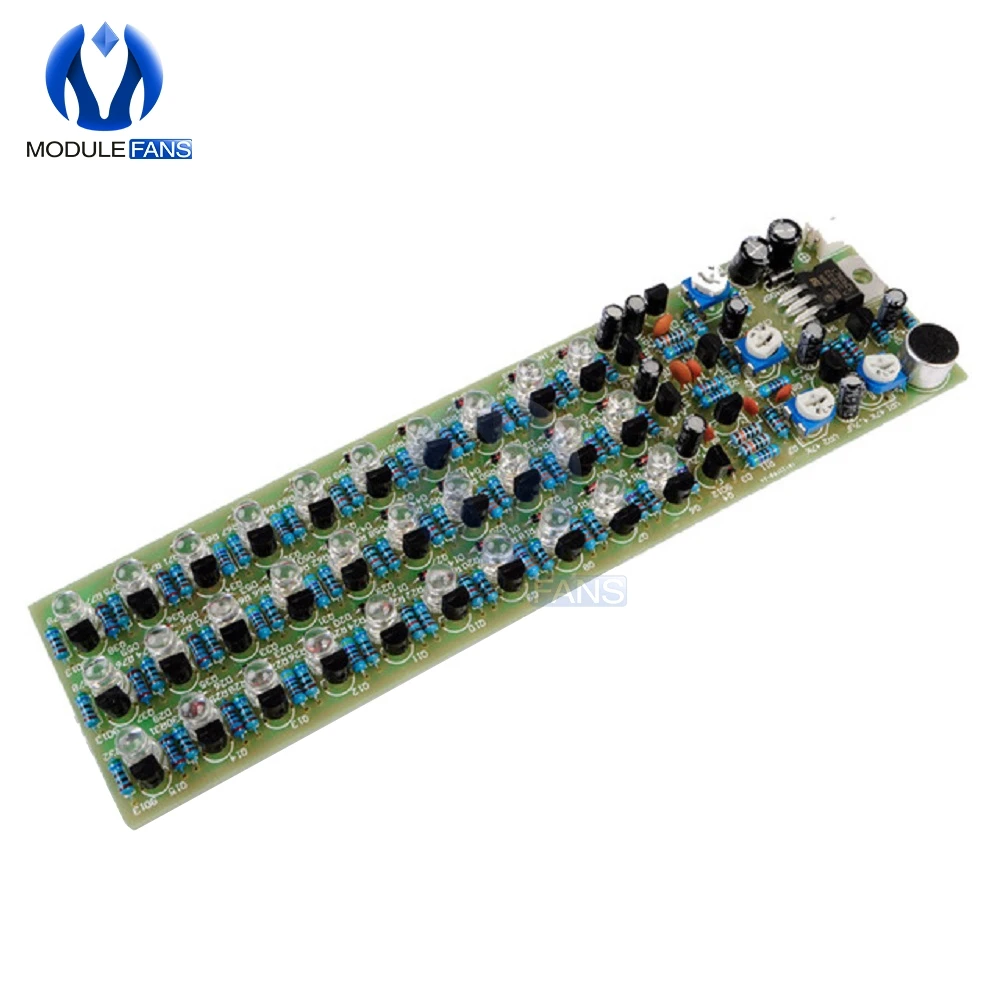 

RGB Voice Control Indicator Level 3 Sections Module Red Blue Green Electronic Production DIY Kit Electronic PCB Board