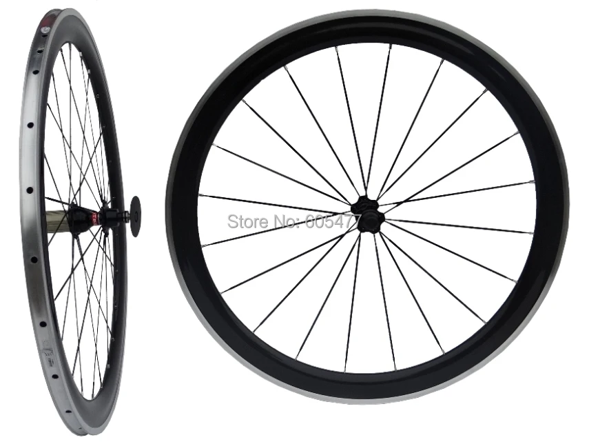 BrandNewFullCarbonGlossyRoadBikeClincherRimAlloyBrakeSurface