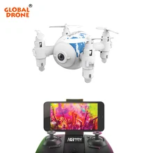 Global Drone Mini Drone with Camera HD 2.4G 4CH 6-axis RTF RC Helicopter Wifi FPV Pocket Drones Toys for Boys