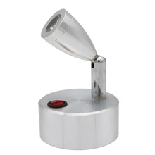 Светодиодная настольная точечная лампа на батарейках, 1 Вт 3 Вт аварийные лампы для витрины, винт Настенный Ювелирный переключатель счетчик батареи светодиодный светильник