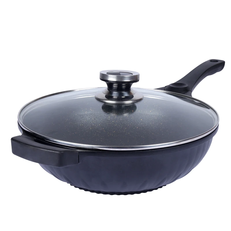 Germany KBH non smoking wok pans stainless steel non stick frying pan