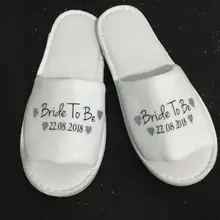 Пользовательские to be bride спа-Тапочки невесты горничной-honor тапочки на день рождения Рождество День рождения Свадебная вечеринка Сувениры