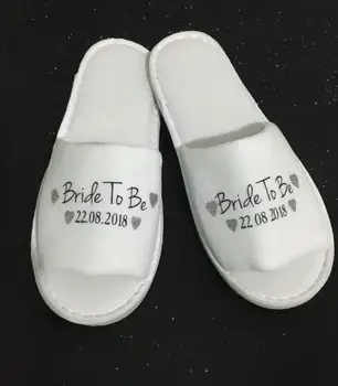 

custom bride to be spa slippers bridesmaid maid-of-honour slippers birthday Christmas birthday wedding party favors
