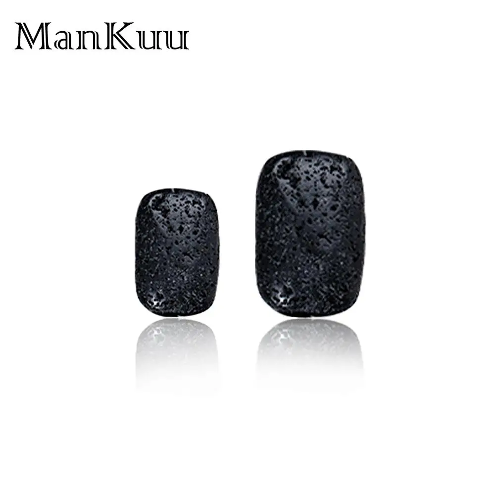 Бусины из натурального камня ManKuu 18*25/22*30 мм 5 шт./лот прямоугольные вулканические