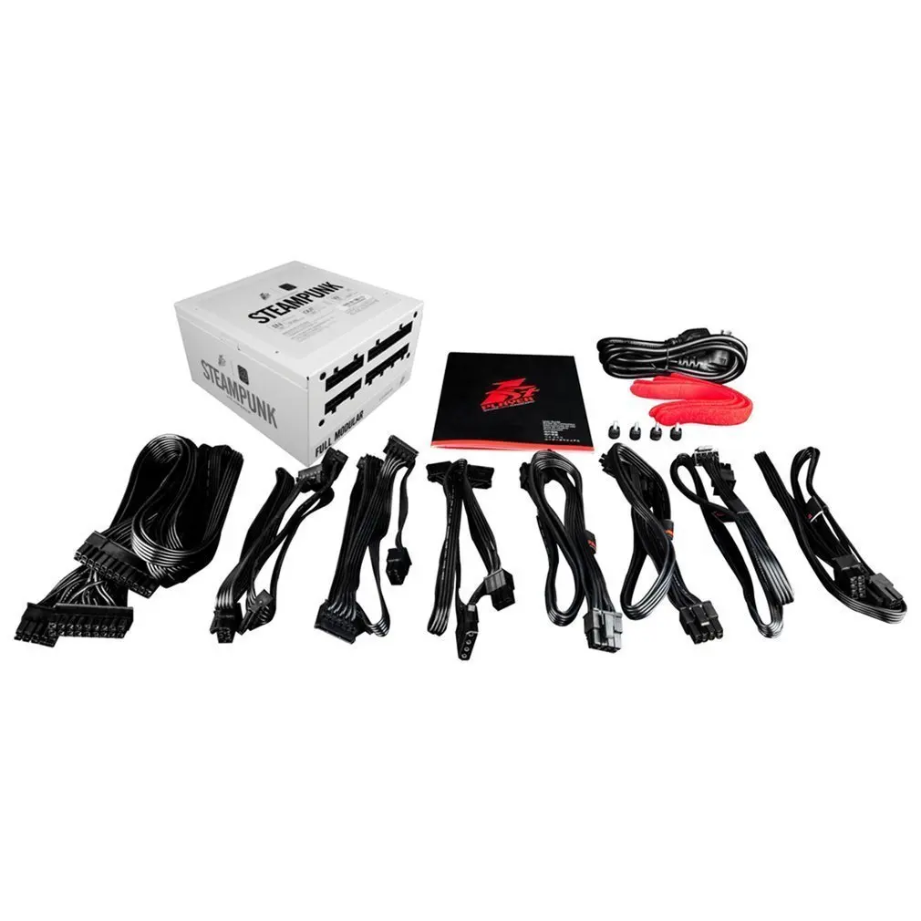 

STEAMPUNK PS-650AX White Power Supply 80PLUS Silver Certification APFC Full Range Input With 140mm Hydraulic Bearing Fan EU plug