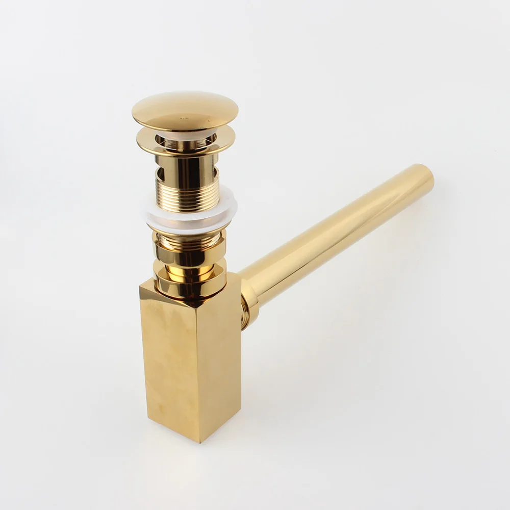 Us 43 94 29 Off Aodeyi Gold Bathroom Basin Sink Faucet Pop Up Bottle Trap Waste Drain Strainer G 1 1 4 Square P Trap Brass 11 095 In Drains From