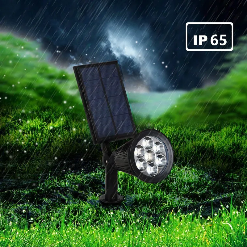 

LED Solar Spot Light Auto Color Changing Outdoor Lighting Waterproof Solar Powered Security Landscape Wall Light for Home light
