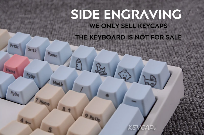 87/108 ключ синий детский тема порошок синий Keycap OEM PBT Keycaps положительный Egraver сторона для FILCO механическая клавиатура