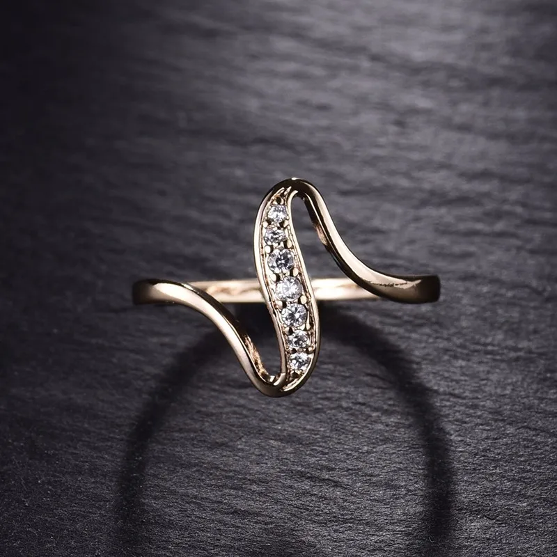 BUDONG женские кольца на палец золотого цвета обручальные кольца для женщин кубический цирконий CZ винтажные женские ювелирные изделия Bijoux