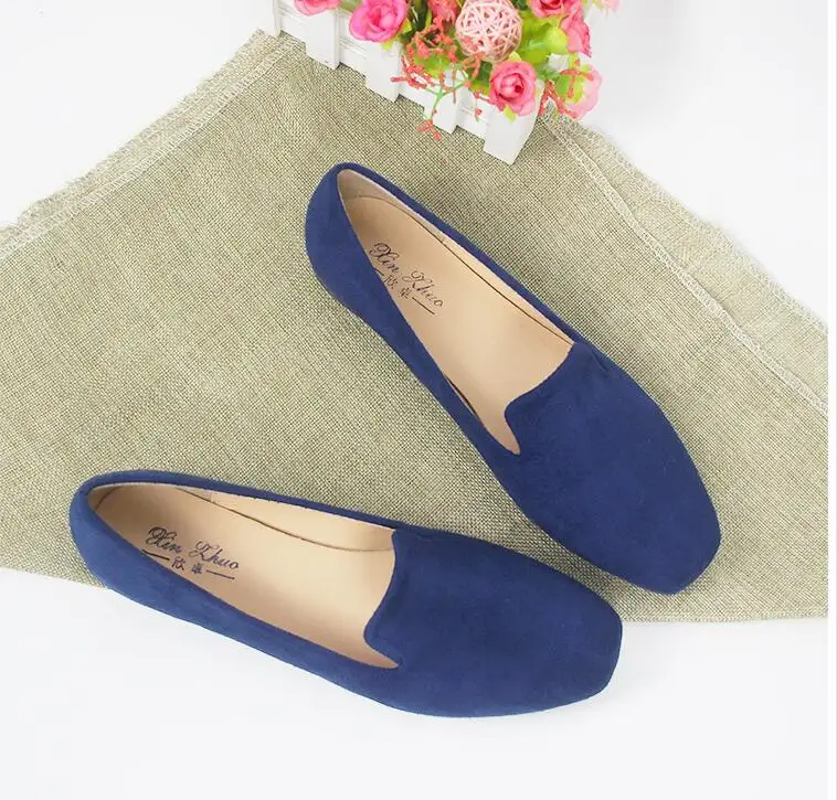 Новая весенне-летняя Рабочая обувь с квадратным носком в стиле ретро женские черные туфли на плоской подошве Большие размеры 41-43, маленькие размеры 31-32 - Цвет: Синий
