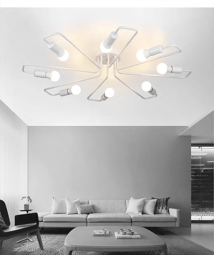 Vintage Chandelier Ceiling Lamp E27 LED Lamparas De Techo Retro Industrial Home Decor Luminaria 6