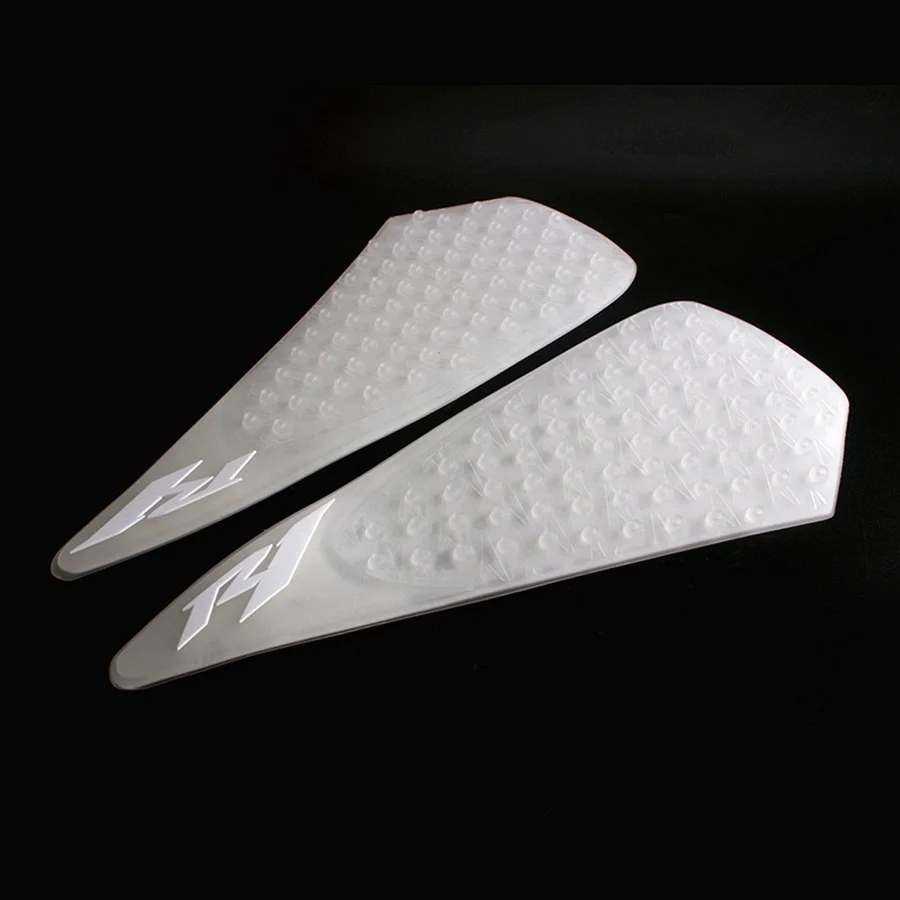

Motorcycle White Gas Tank Pad Traction Side Fuel Knee Decal Protector For YAMAHA YZF R1 2004 2005 2006