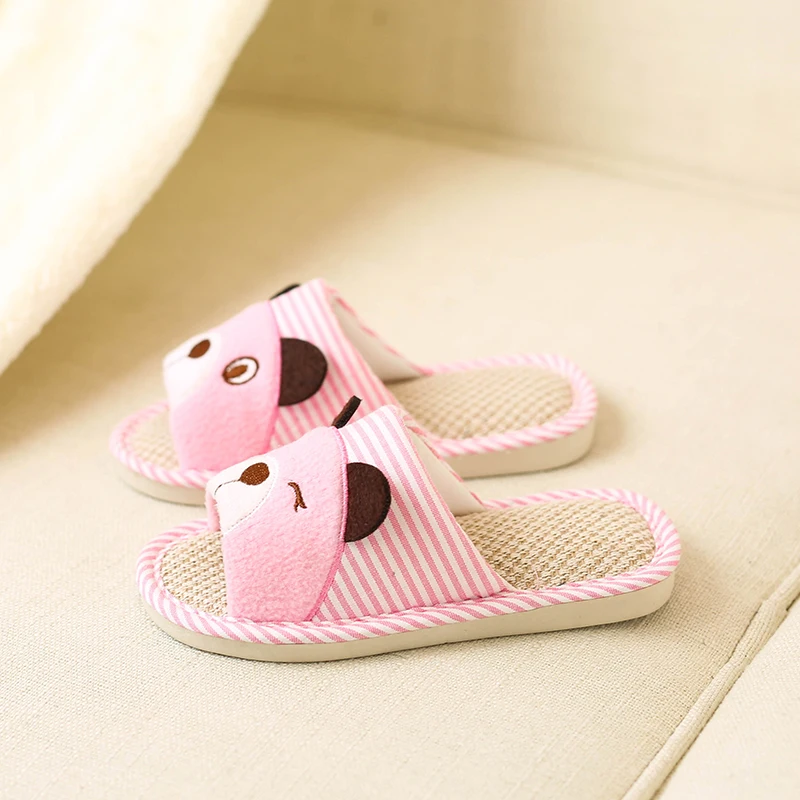 Г., новые весенне-летние хлопковые и льняные домашние тапочки для родителей, размер Tong Baobao мягкие модные милые домашние тапочки