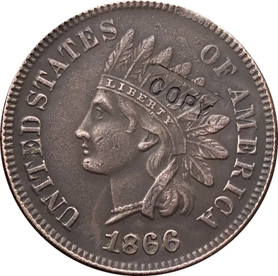 

1866 Indian head cents coin copy