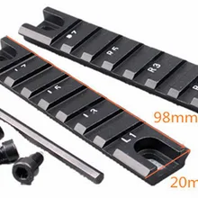 2 шт./компл. DIY Стандартный 20 мм ткач база Picatinny RIS короткий рельс вправо/влево кривая нижняя сторона свинцовая направляющая G36 G36C