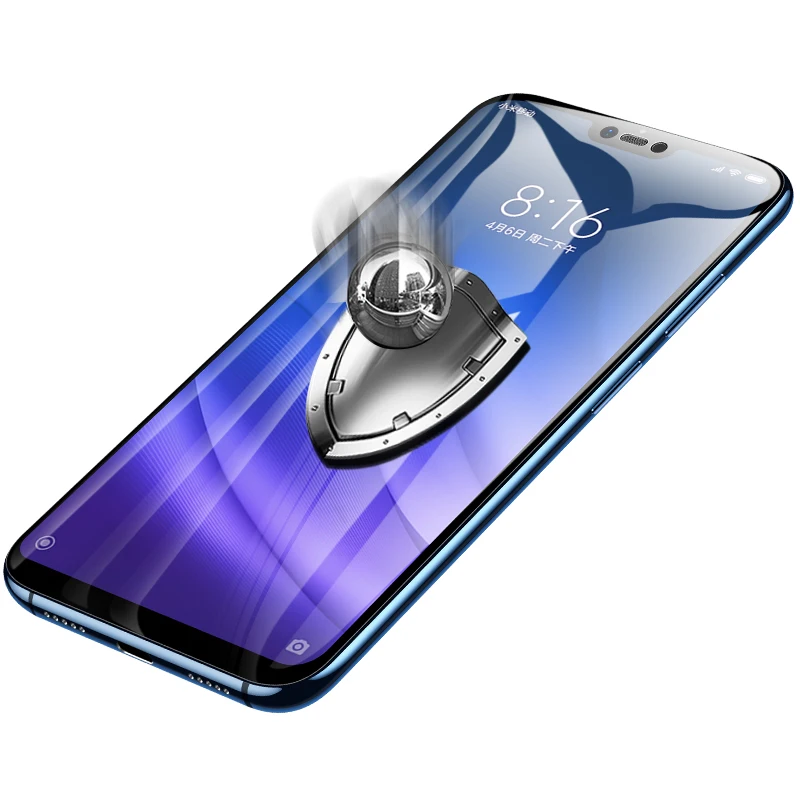 Защитная пленка для экрана Xiaomi Mi 8 Lite защитная из закаленного стекла с полным
