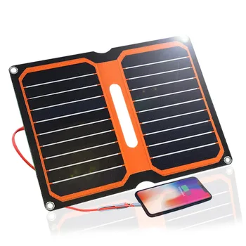 

Xinpuguang ETFE Folding Portable Solar Panel 10W 5V Solar Panel Foldable Solar Charger Dual USB Output for SmartPhone Laptop