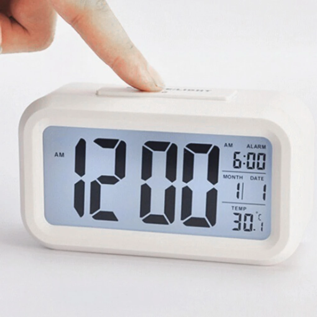 

Digital Alarm Clock Student Clock Big LED Screen Snooze Electronic Children Clock Data Time Calendar Desk Watch Table Clocks
