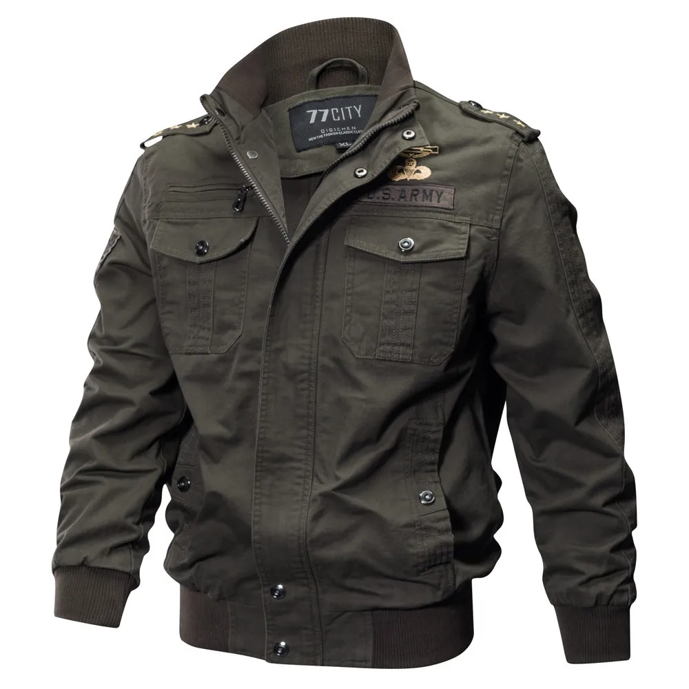 

Jacket Military Clothing Pocket Outerwear Coats Winter Warm Cashmere Men's jacket veste homme 18NOV8