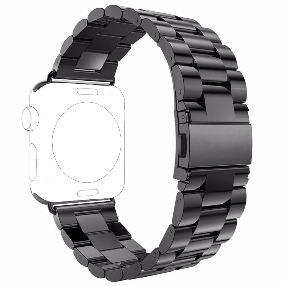 Ремешок из нержавеющей стали для Apple watch band 44 мм 38 браслет iwatch 42 40 звеньевой