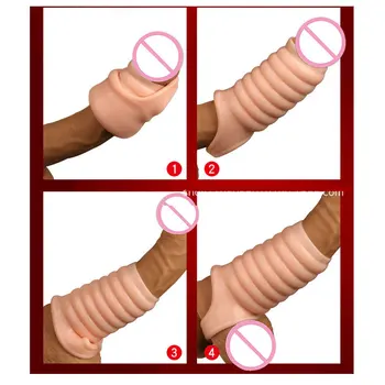 

Dick Cock Ring Men Delay Lock Sperm Fine Male condom Penis Extender Sleeve Erection Enhancer Sex Toys Orgasm Intimate Goods