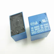 Free Shipping 5pcs 12V Relay 5 PIN Conversion Type 250VAC SRD-12VDC-SL-C SRD-12V SRD-12VDC SRD-12VDC-SL 10A T73 Power Relay