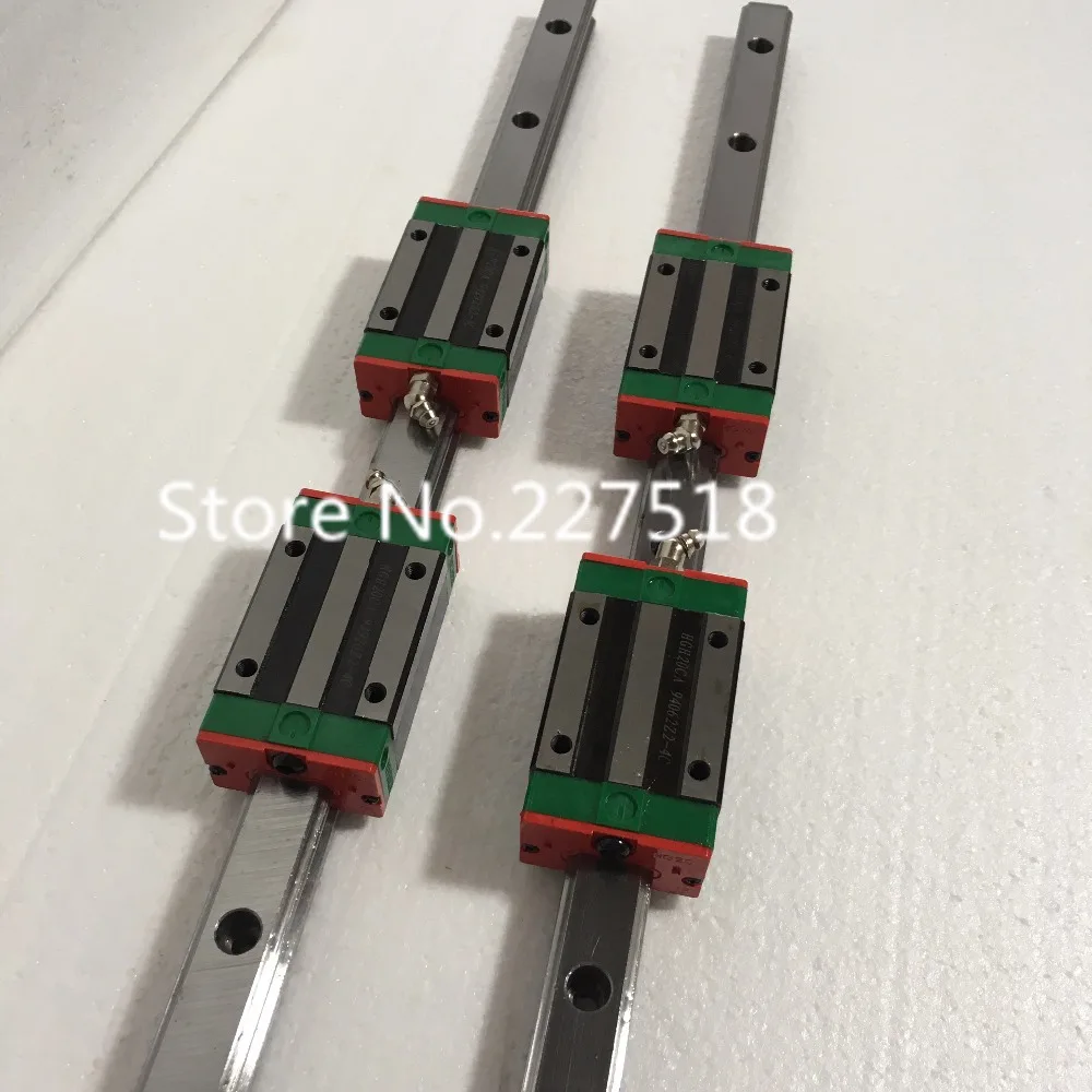 

15mm Type 2pcs HGR15 Linear Guide Rail L1500mm rail + 4pcs carriage Block HGH15CA blocks for cnc router