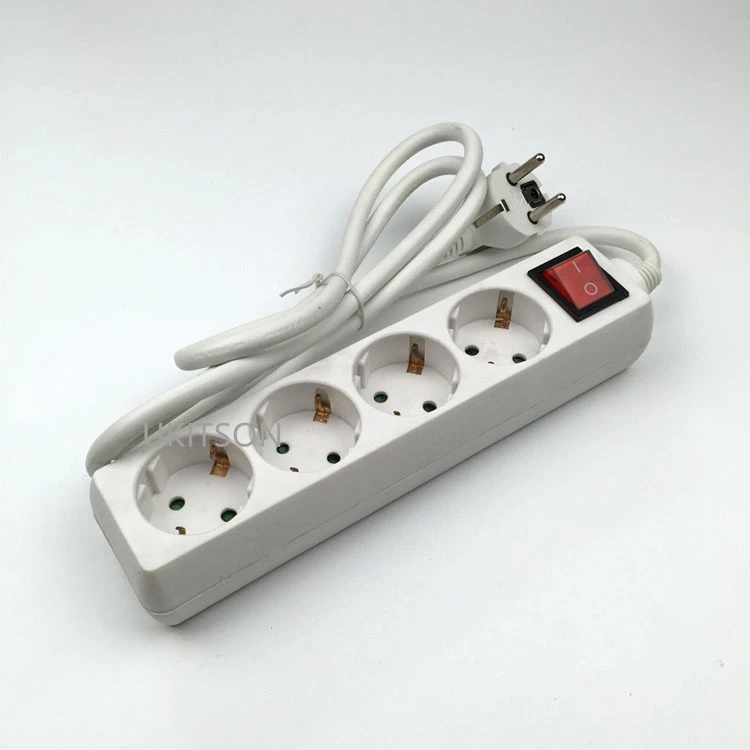 White Color DE Socket Power Strips pic 3