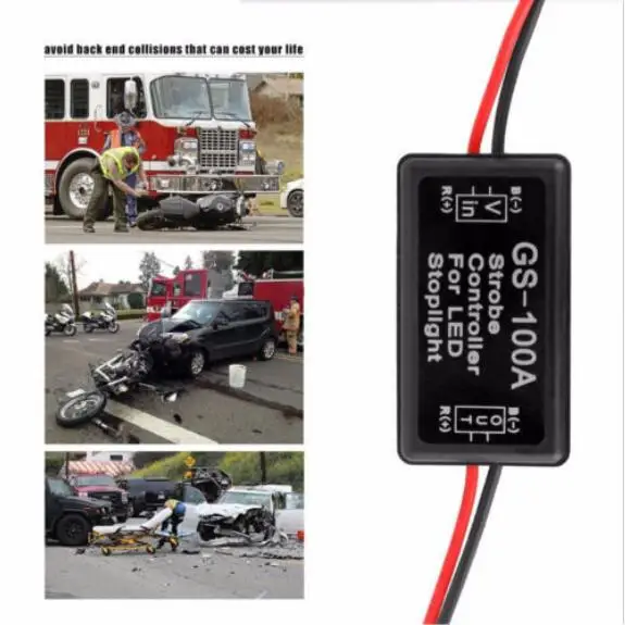 

GS-100A Flash Strobe Controller Box Flasher Module for LED Brake Tail Stop Light