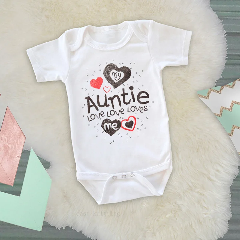 Summer New Baby Triangle Hardy My Auntie Loves Me Love Print Close-fitting Summer New Baby Triangle Hardy My Auntie Loves Me Love Print Close-fitting