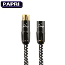 PAPRI MPS X-7 02XLR Connector 99.99997% OCC+Silver Plated High Quality Audio Cable Gold Plated Plugs DAC DVD CD Amplifier Wire