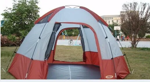 Шестигранная палатка двойной слой 3000 Открытый Кемпинг палатки конец Оксфорд