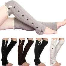 Одежда высшего качества Для женщин вязаные крючком Гетры для девочек и пуговицы Кружево отделкой высокие Носки для девочек Розничная/ 5awq 7fn9 7nkr