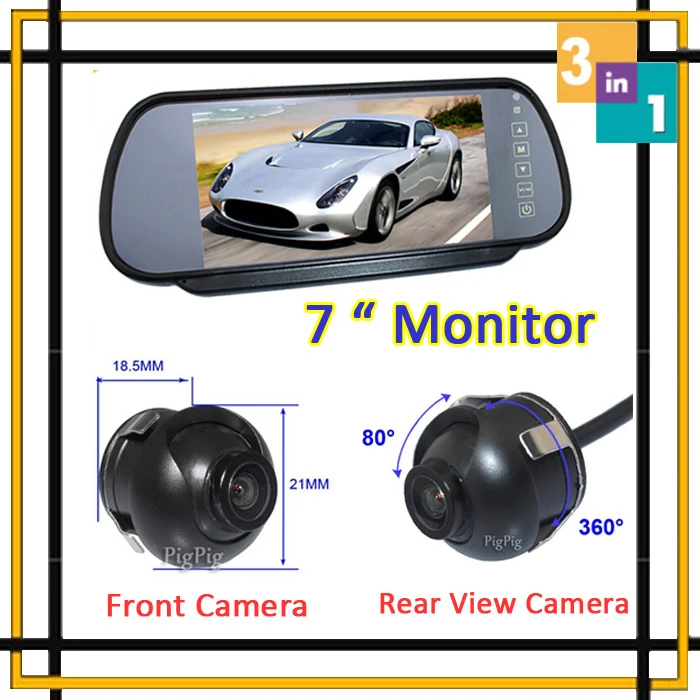 

Car Parking System Car Monitor Mirror Parking DVD With Vehicle front Camera+ Rear view Camera Auto Parking Reversing Camera