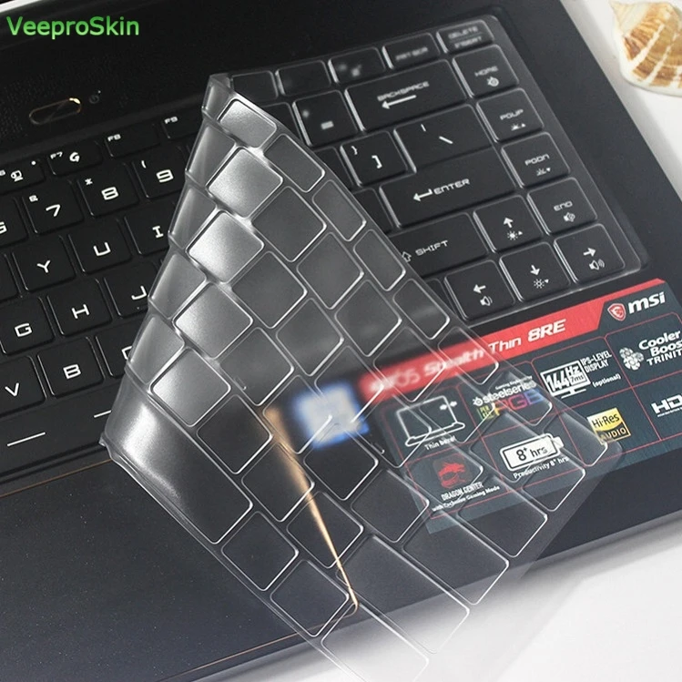 Ультратонкий чехол из ТПУ с клавиатурой для игрового ноутбука MSI GS65 P65 WS65 PS42 PS63