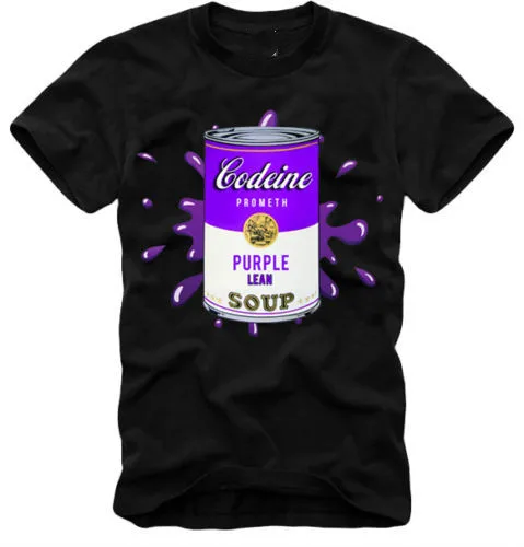 

E1SYNDICATE T SHIRT PURPLE LEAN CODEIN CODEINE PROMETHAZINE LIL PUMP Short Sleeve T-Shirt Free Shipping