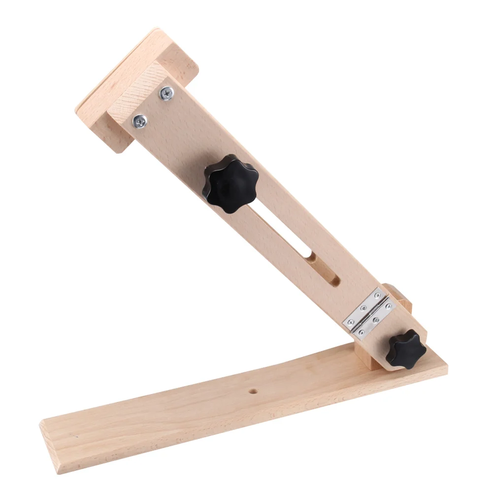 

Leather Fixed Wooden Clip Holder Frame Durable With Adjustable Rotation Knob For Carving Suturing GHS99