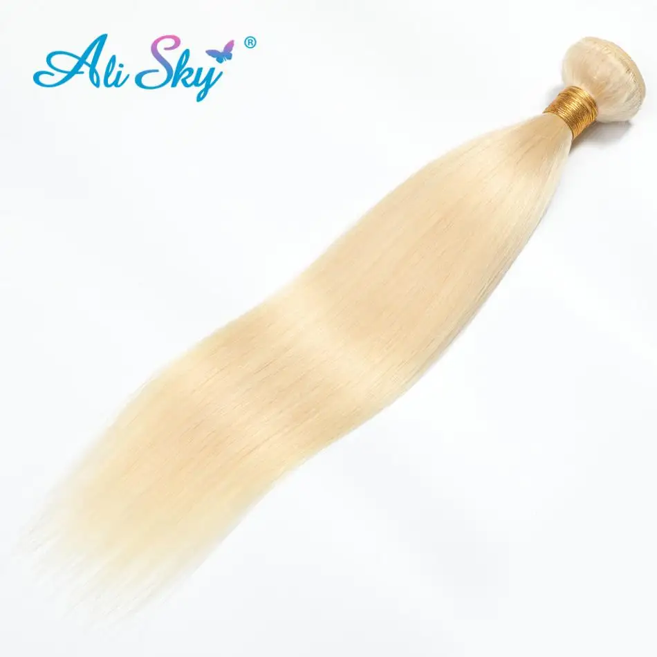 Ali Sky волосы, 613 блонд, пряди, бразильские волосы, прямые человеческие волосы, 10-24 дюйма, блонд, remy волосы для наращивания