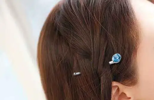 

UXN166 925 Silver Crystal Zircon Female Hair Hoop Fixed Hair Decorative Hair Pin