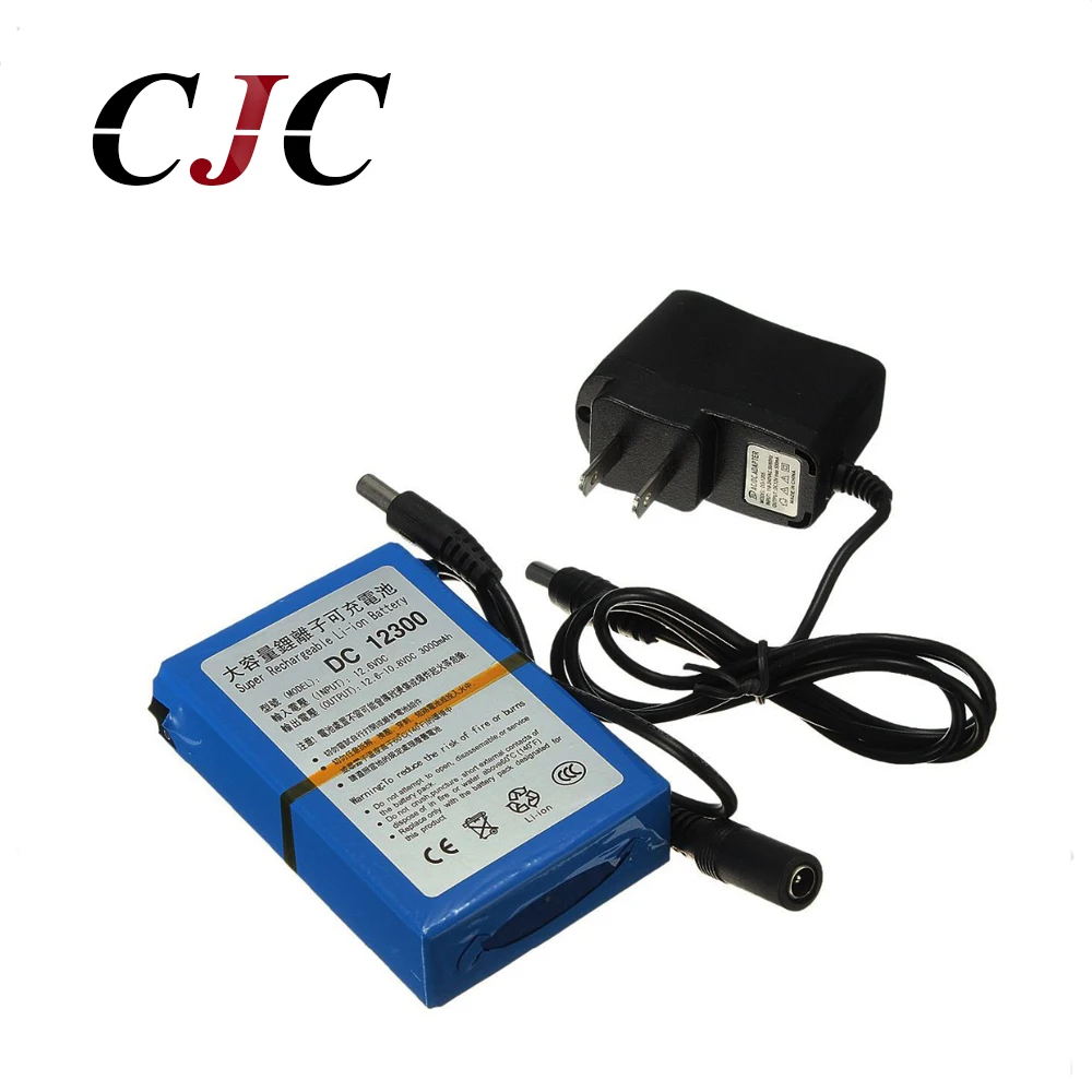 Высокое качество DC 12V 3000mAh литий ионная Супер аккумуляторная батарея с вилкой для