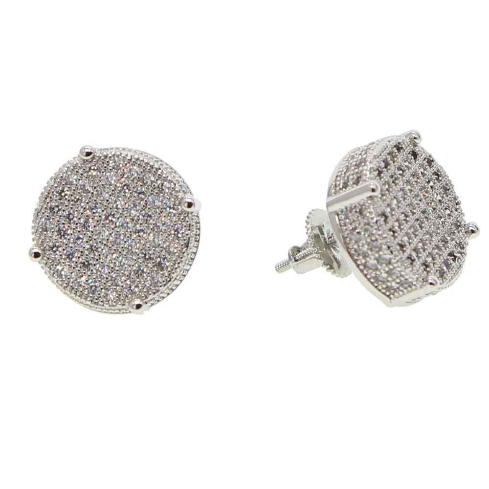 Серьги гвоздики золотистого цвета с фианитом 14 мм|earrings for women|fashion earrings womenearrings women