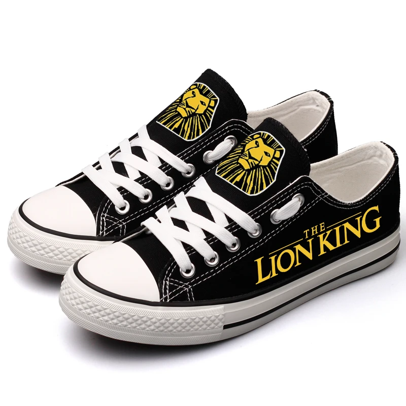 

Harajuku Style Print Anime Lion Animal Canvas Shoes Low Top Women Flats Summer Adult Studnets Tenis Espadrilles Zapatos de Mujer
